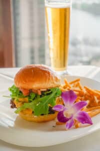 Signature Steakhouse Happy Hour Burger with Fries